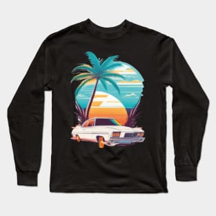 Classic car on Miami Street Long Sleeve T-Shirt